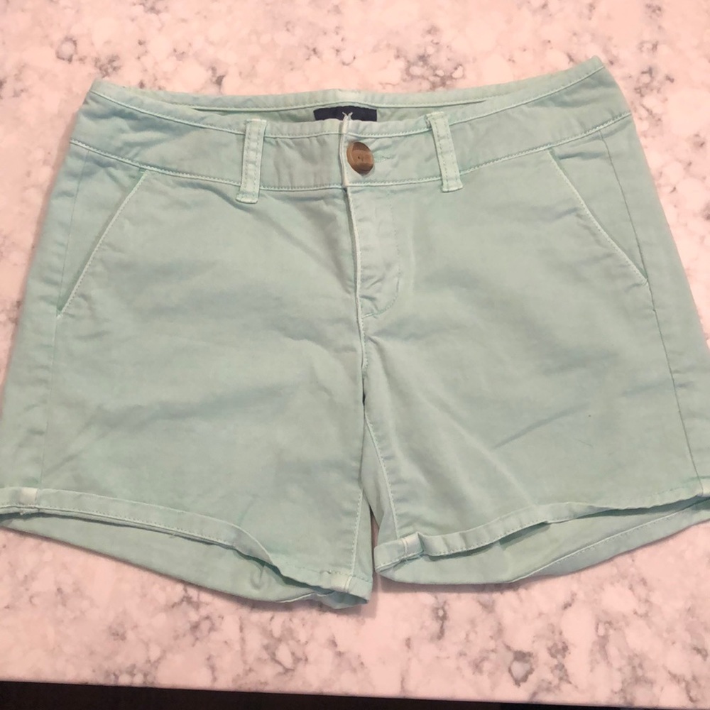 Mint Green “Midi” Shorts from AEO